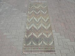 2x 7 ft Table Runner Handmade Vintage Turkish Kilim Rug – Rugs for