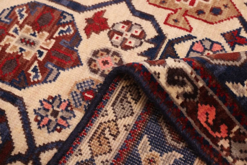 Vintage Hand-Knotted Area Rug 4'3" x 6'11" Traditional Oriental Wool Carpet gallery