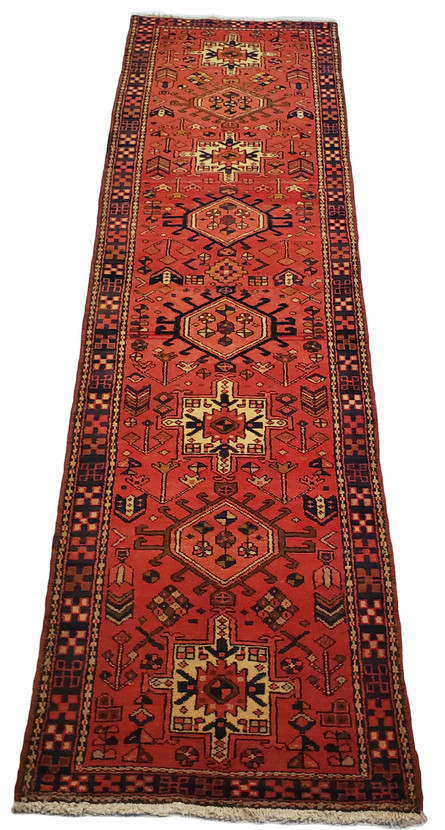 Lively Karajeh Red Runner with Multi-Medallion - 3'2" x 10'9" gallery