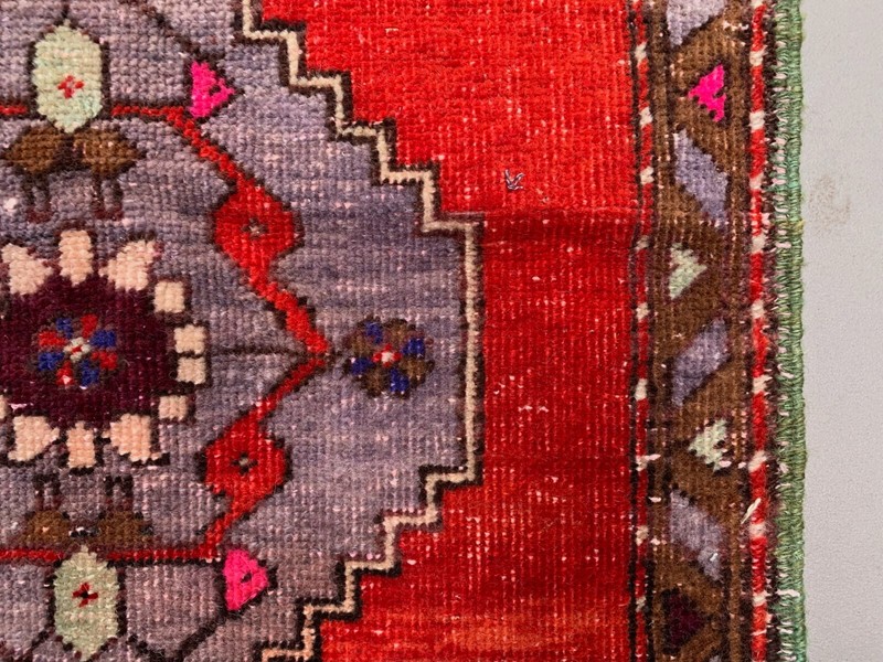 Small Vintage Turkish Rug 101x52 cm, Short Runner, Tribal, Shabby Chic gallery