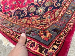 ANTIQUE ORIENTAL RUG 4×7 VINTAGE ORIENTAL HANDWOVEN WOOL red navy pink 6×9 7×10