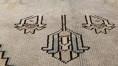 Exquisite Antique Ca1900-1939’s Muted Colors Bohemian Oushak Area Rug 4’4”x9’8”