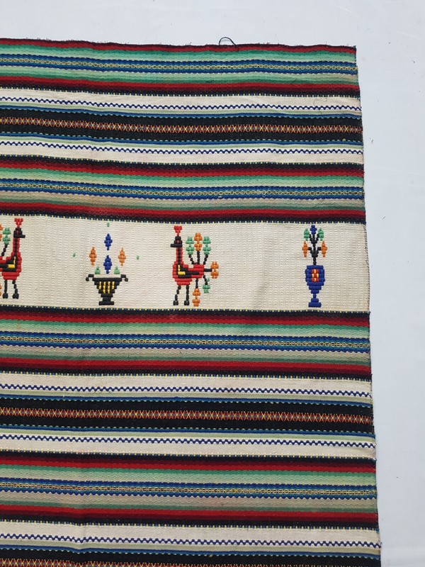Vintage Handmade Traditional South American Kilim Floor Rug Carpet 278x121 cm gallery