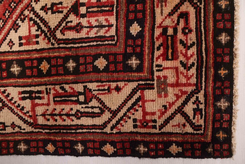 Vintage 3'5" x 5'3" Traditional Hand Knotted Vegetable Dye Wool Area Rug gallery