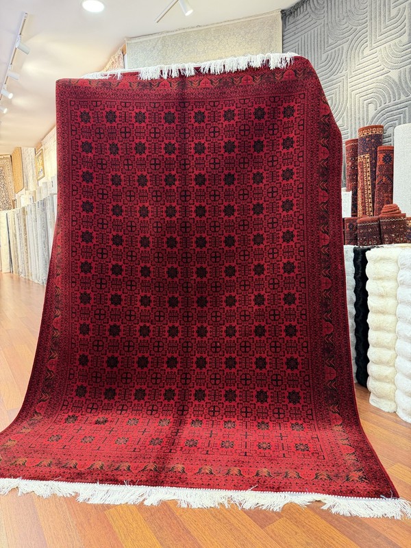 Turkish Silk Blend Rug 8x11 Ft Red Black Oriental Hereke Style Area Rug gallery