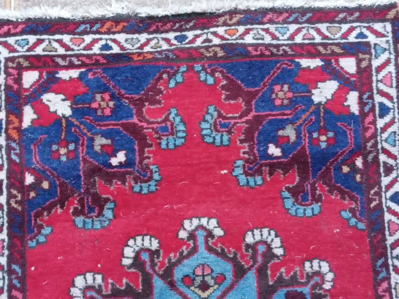 Small Traditional Area Carpets Wool Handmade Oriental Rug 77X122 CM / 2'5"X4' FT gallery