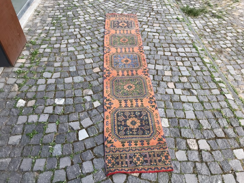 Turkish Antique rug Bohemian Area rug Oushak rug Vintage Rug Handmade Wool rug gallery