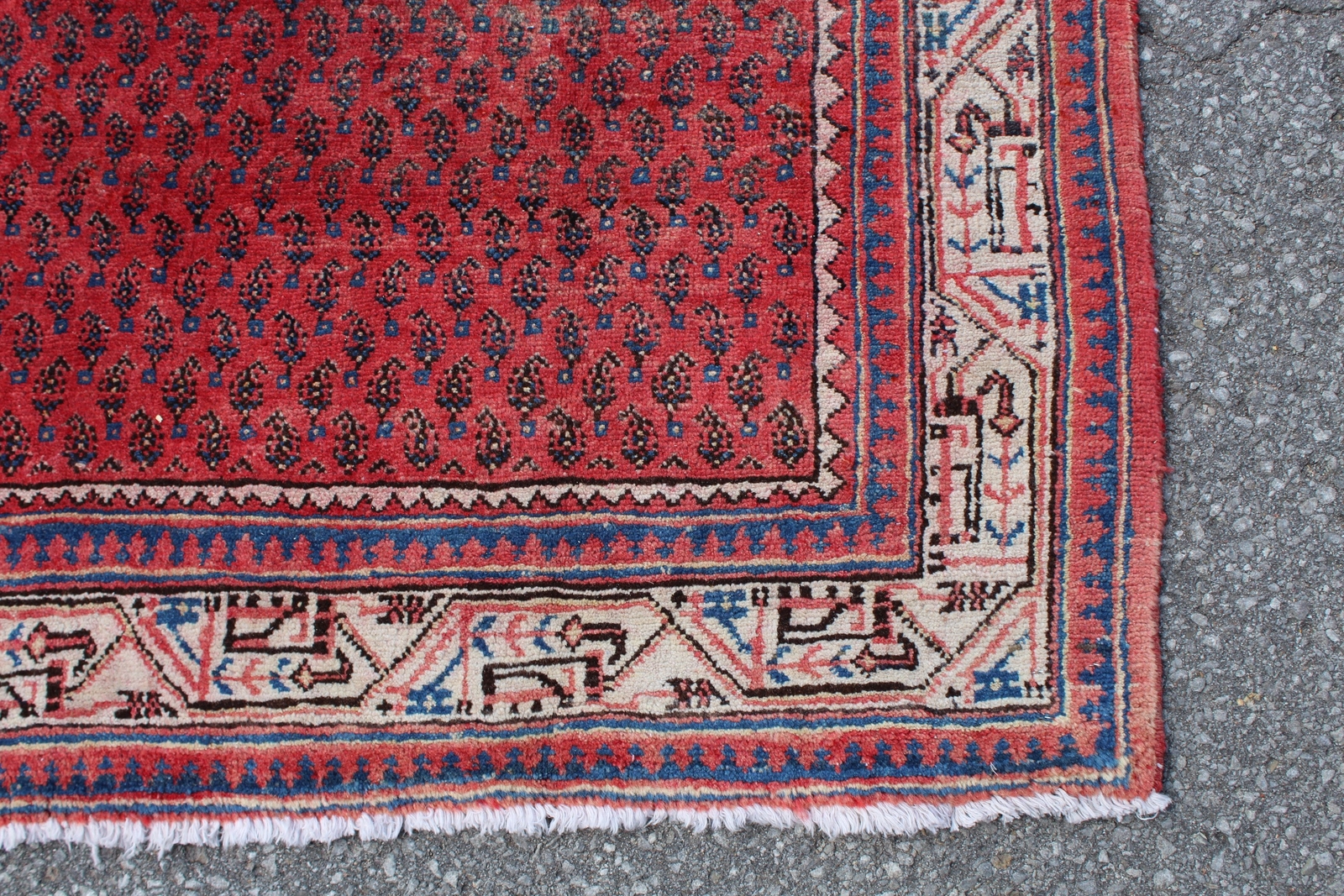 Geometric Floral Pattern Turkish 3' 8" x 5' 1" Orange Hand Knotted Area rug gallery
