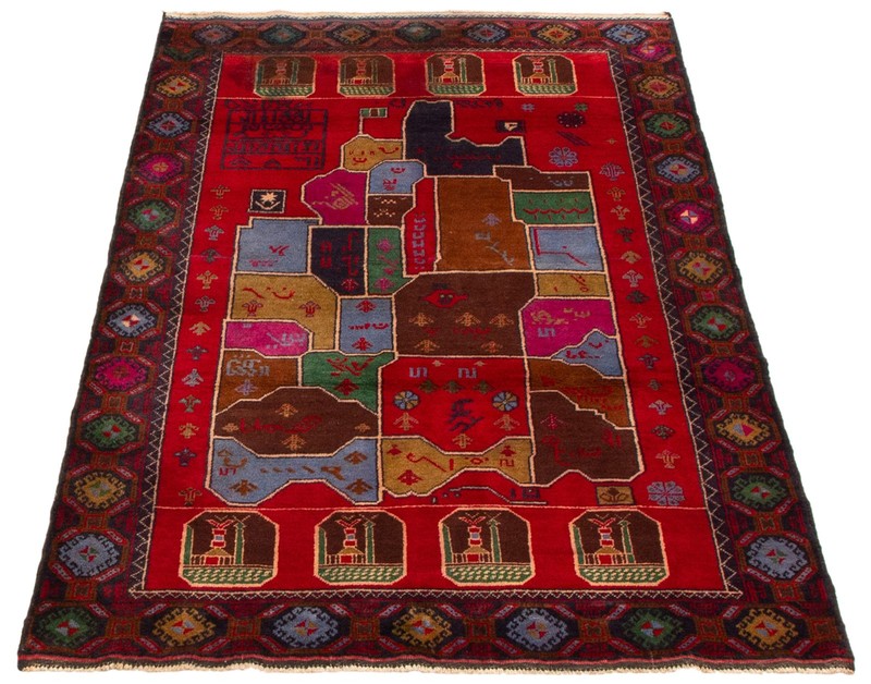 Vintage 3'11" x 6'8" Traditional Hand Knotted Vegetable Dye Wool Area Rug gallery