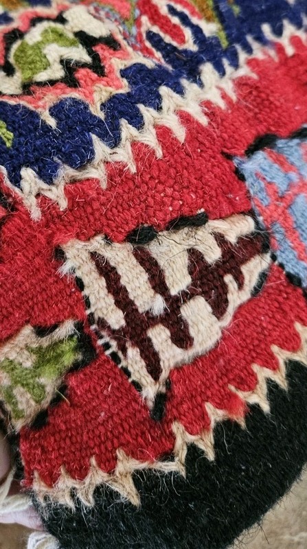 Vintage Tribal Kilim Hand Knotted Intricate Colorful Wool Small Rug 28x41" gallery