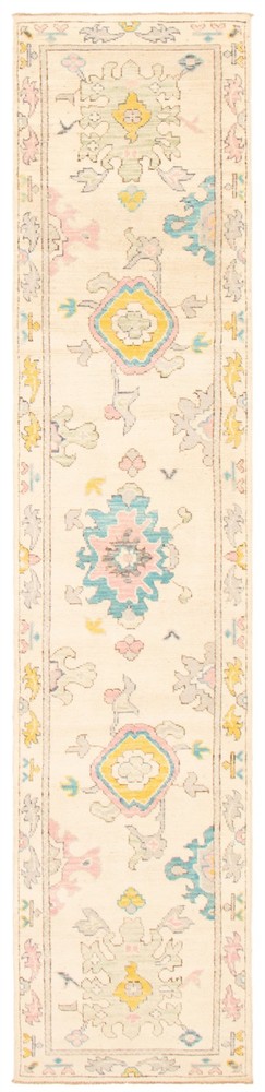 Vintage Hand-knotted Runner Rug 2'6" x 12'1" Traditional Oriental Wool Carpet