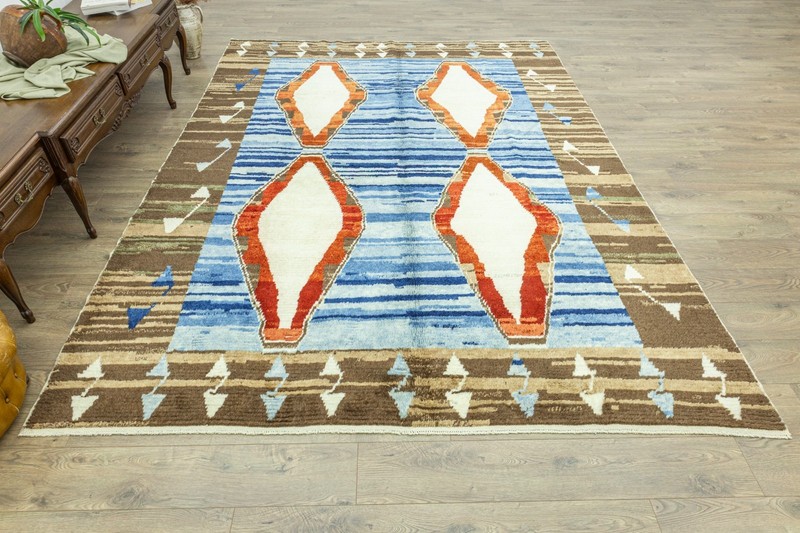 Custom Turkish Oushak Rug – Handwoven Organic Wool Desert Modern Living Room gallery