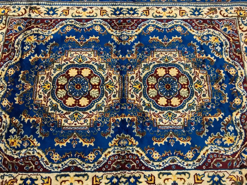 Area Rug 75" x 48" Blue, Red, Gold, Unbranded gallery