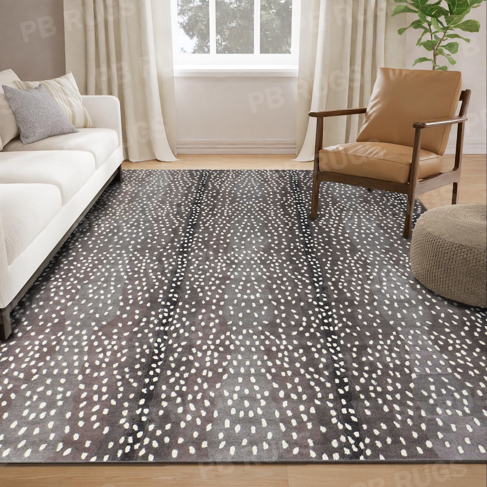 Antelope Chetah Animal Brown Contemporary Handmade Tufted 100% Woolen area rug gallery