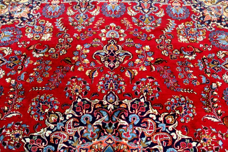 10X12 1960's GENUINE SIGNED 200+KPSI HAND KNOTTED VEGETABLE DYE WOOL MASHADD RUG gallery