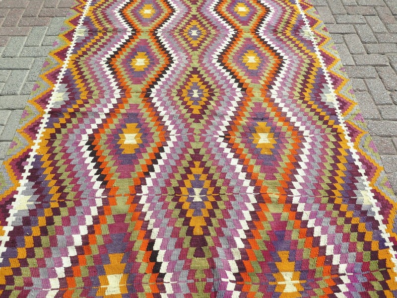 Oriental Kilim Boho Rugs, Handmade Floor Carpet, Large Teppiche Tapi Rug 66"x96" gallery