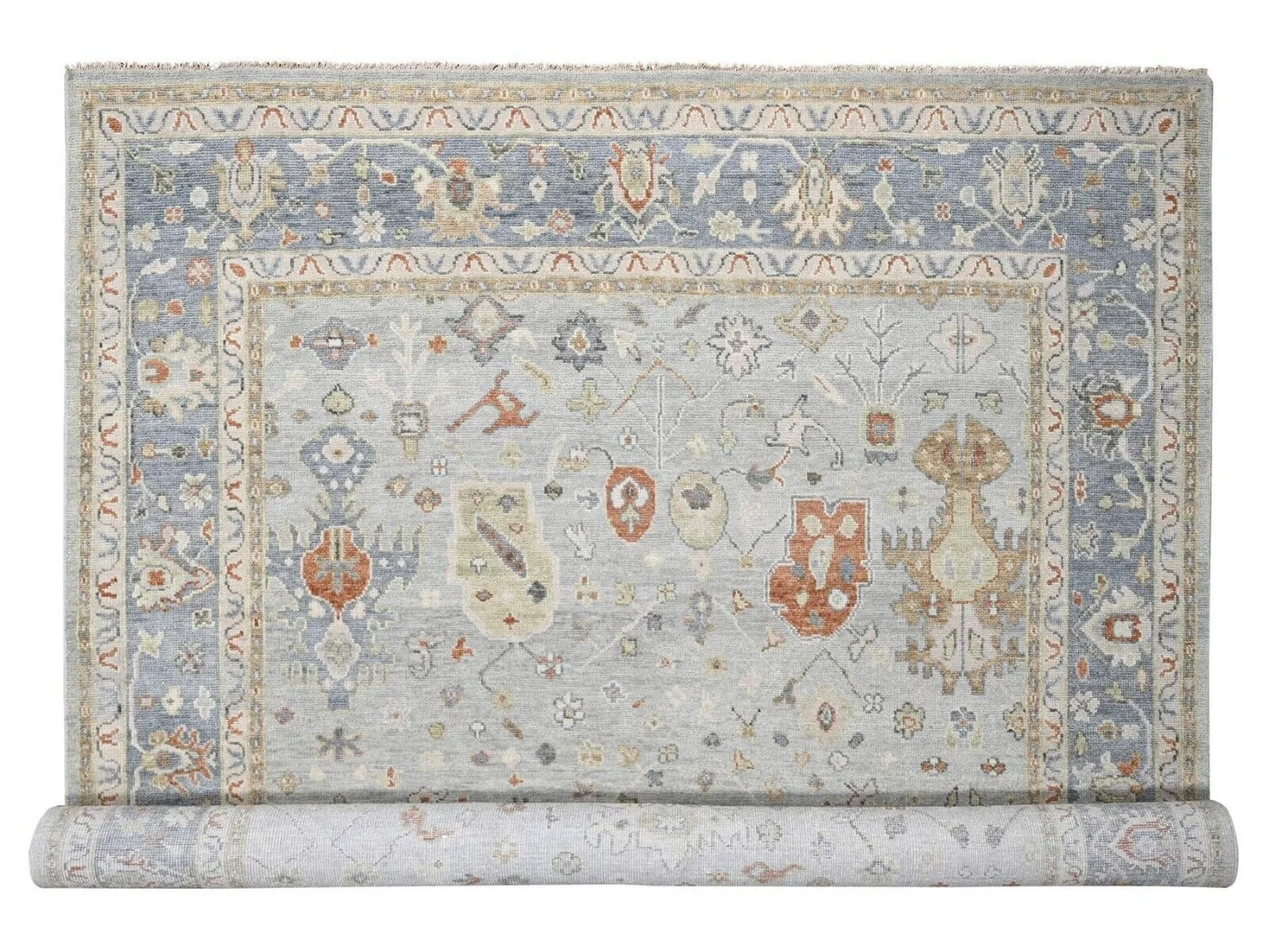 12'x17'8" Louis Blue, Oushak Design, Soft and Vibrant Pile, Natural Dye Oushak gallery