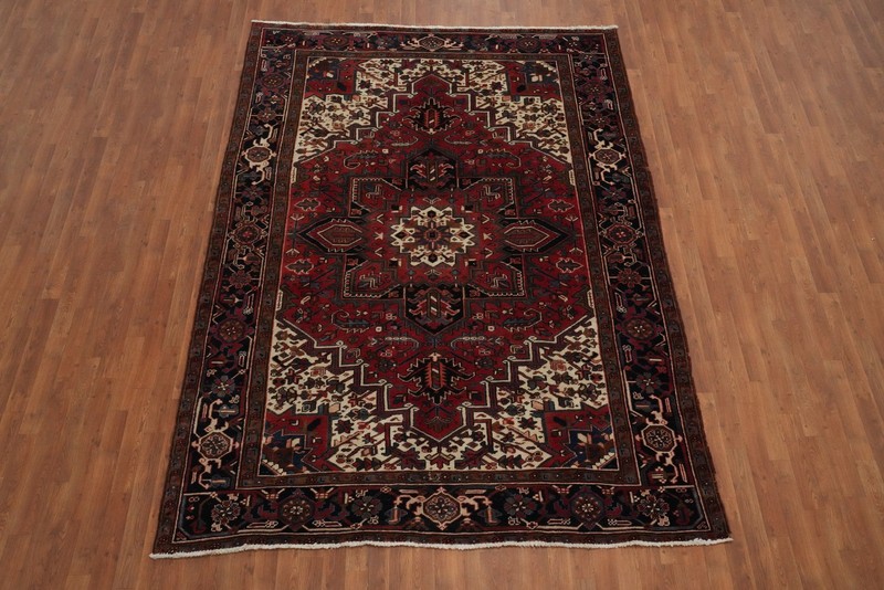 Room Size Hand-made Wool Traditional Medallion Vintage Red Rug Area Carpet 7x10 gallery