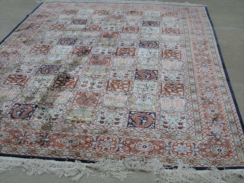 Superb Chinese 200 Line All Silk Garden Design Oriental Rug Carpet 7x11 7x10 ft gallery