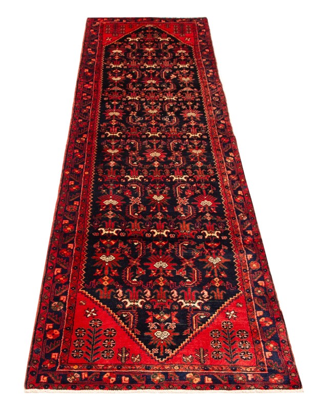 3'7" x 13'6" Vintage Hand-knotted Runner Rug Traditional Oriental Wool Carpet gallery