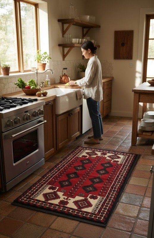 Handmade Vintage Tribal Style Oriental Rug Farmhouse Kitchen Area Carpet 3X6 ft gallery