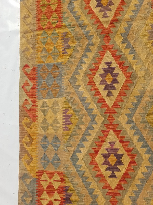 Vintage Traditional Handcrafted Turkish Kilim Runner for Home Décor 306x102cm gallery