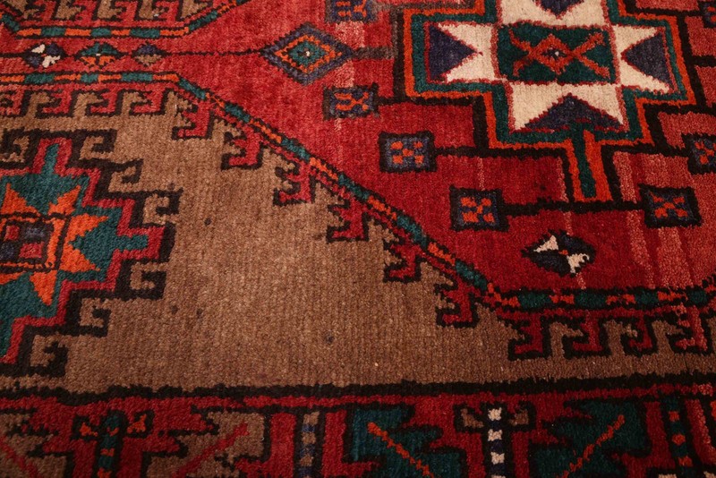 Vintage Hand-knotted Runner Rug 3'8" x 13'11" Traditional Oriental Wool Carpet gallery