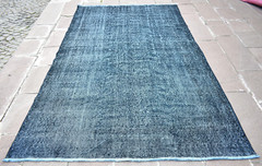 Turkish Rug 66” x 108” Vintage Over Dyed Rug Hand-knotted Wool Rug Home Decor