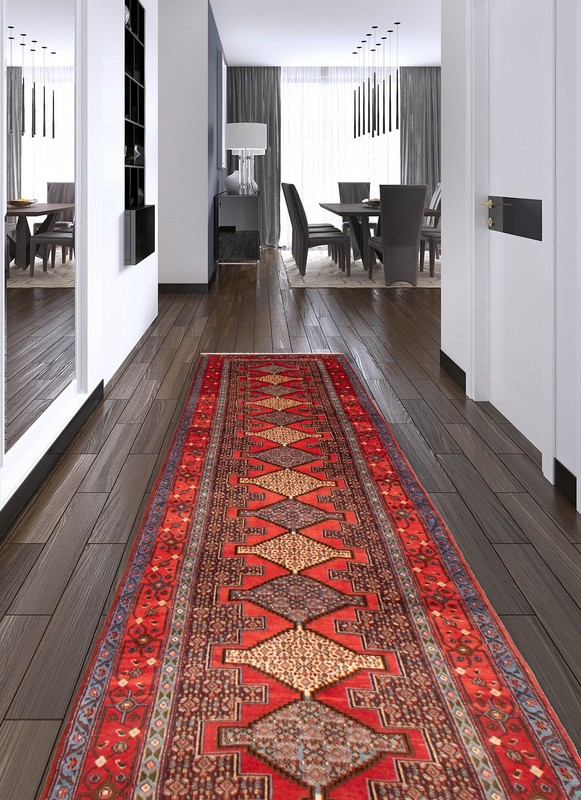 Vintage Hand-knotted Runner Rug 3'0" x 12'0" Traditional Oriental Wool Carpet gallery