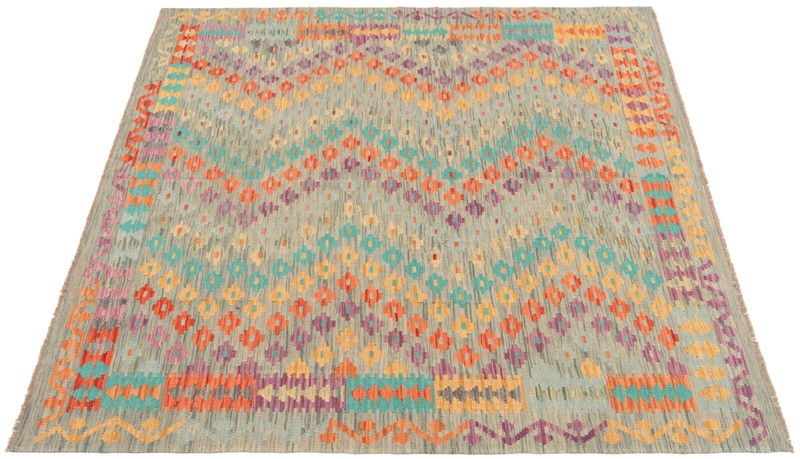 Kelim Afghan 202 X 194 Cm Handwoven Oriental Carpet Rug gallery