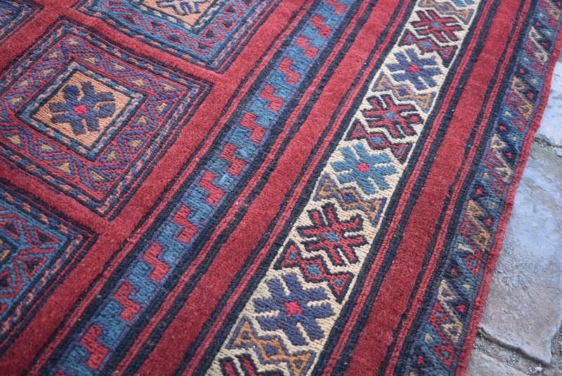 Hand Knotted Vintage Area Rug 7x9 ft Antique Oriental Afghan Wool Rug Boho Decor gallery