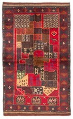 Vintage 3’6″ x 5’11” Traditional Hand Knotted Vegetable Dye Wool Area Rug