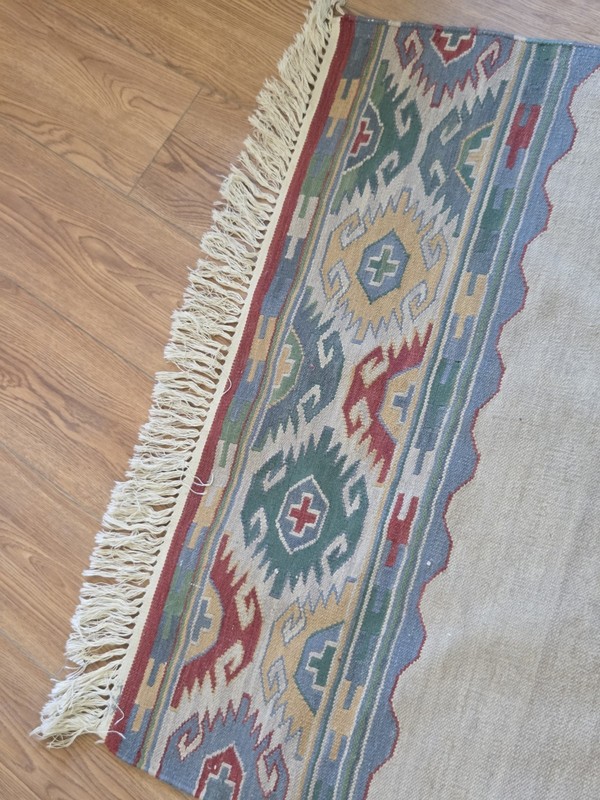 Vintage Handwoven Turkish Kilim Rug - 3x5 Accent Area Rug gallery