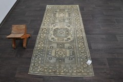 Oushak Turkish Vintage Rug 3×6 Kilim Rug Anatolian Handmade Boho Decor BEIGE