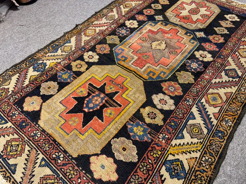 1920s Antique Caucasian Star Kazak Rug 3x5 Handmade Vintage Oriental Rug Shirvan gallery