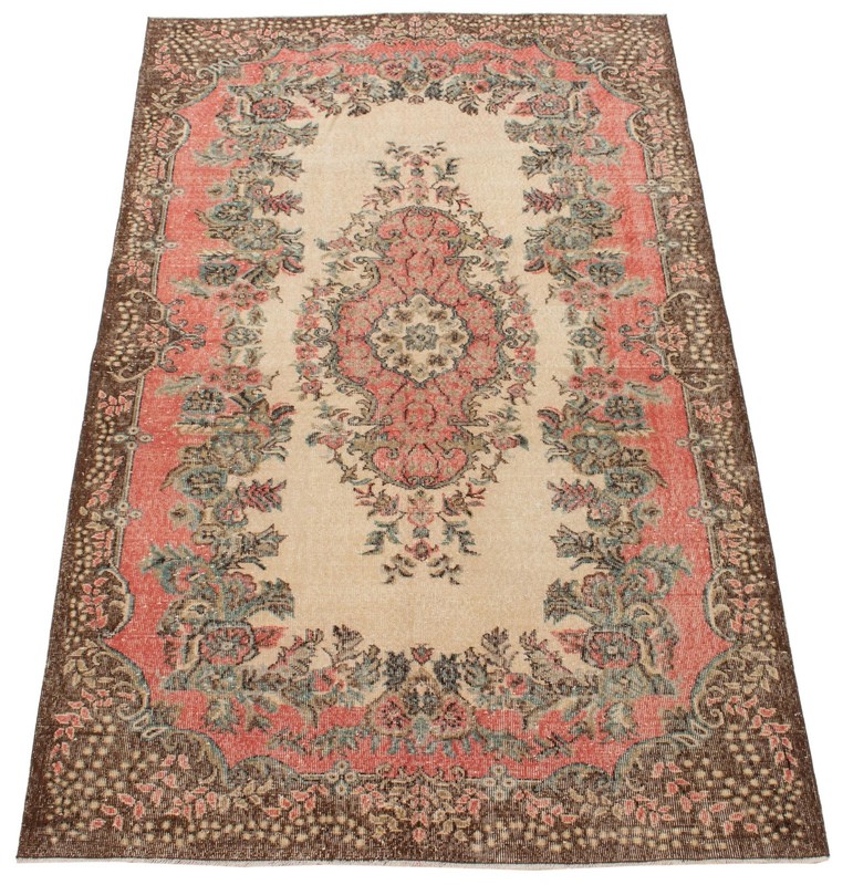 Vintage Hand-Knotted Area Rug 5'7" x 9'5" Traditional Oriental Wool Carpet gallery