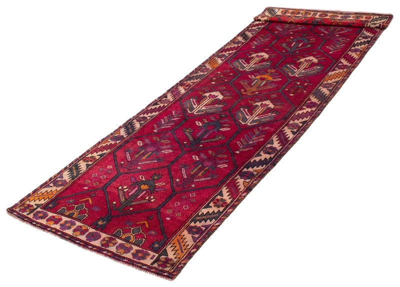 Vintage 4'5" x 13'5" Traditional Hand Knotted Vegetable Dye Wool Area Rug gallery