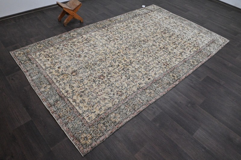 Oushak Turkish Vintage Rug 5x9 Kilim Rug Anatolian Handmade Boho Decor BEIGE gallery