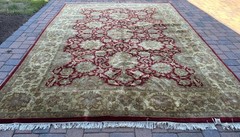 Contemporary Top Quality Floral Area Rug Handmade in India, Plush Pile, 10×14