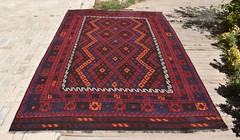 Afghan Rug 84”x158” Handwoven Carpet 240x403cm Maimana Eclectic Oriental Rug