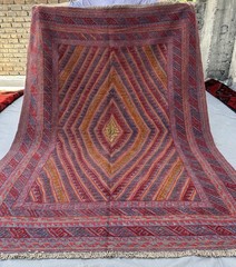7 x 9 ft Stunning Vintage Afghan Herati Mishwani Barjasta Natural Vegetable Dye