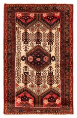 Vintage Hand-Knotted Area Rug 3’5″ x 5’1″ Traditional Oriental Wool Carpet