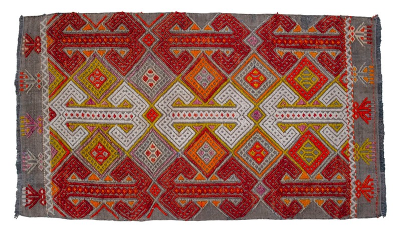 Vintage Rug, Antique Rug, Handmade Rug, Turkish Rug, Braided Kilim, Jajim, 2 x 3 gallery