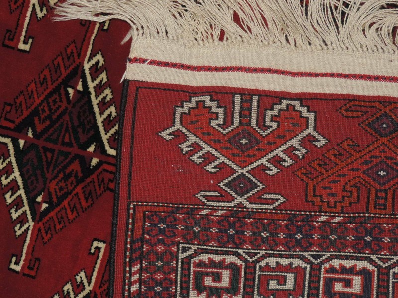 3x5ft. Handmade Turkoman Dyrnak Gol Yomud Wool Rug gallery