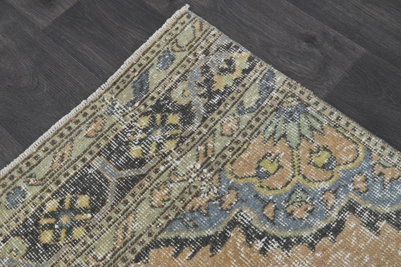 Vintage Turkish Runner Rug 3x12ft Wool Anatolian Handmade Hallway Oushak ORANGE gallery