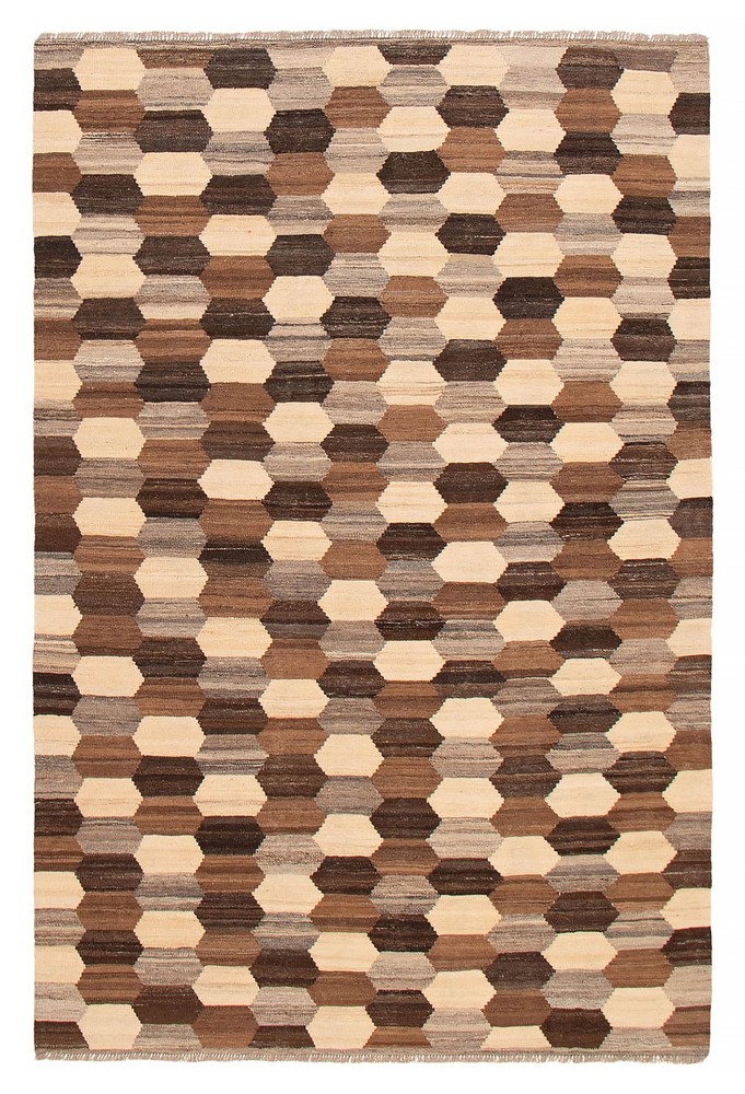Vintage Hand Woven Area Rug 6'8" x 9'9" Traditional Wool Oriental Carpet
