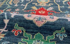 Hand-Knotted Turkish Knot Wool Rug, Midnight Heritage Collection, 8×10 Area rug