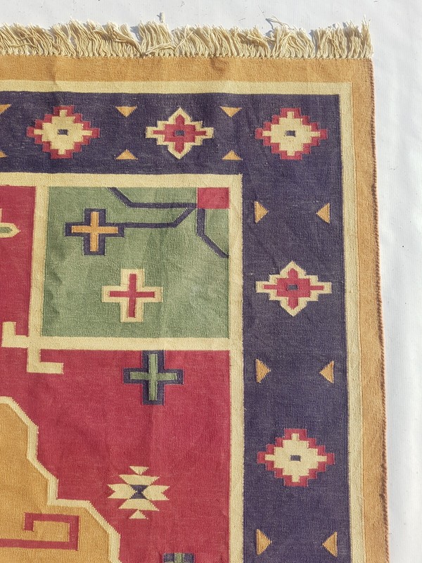 Vintage Traditional Handcrafted Turkish Kilim Rug for Home Décor 245x156 cm gallery