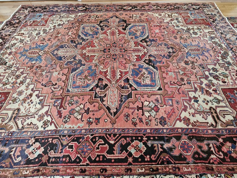 8.4 x 10.2 ANTIQUE FINE HERIZ VINTAGE SERAPI USHAK KAZAK CAUCASIAN gallery