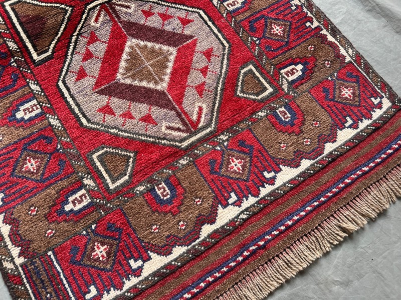 Vintage Afghan Baluchi Rug 2'9x4'6 Ft Hand Knotted Wool Soft Tribal Accent Rug gallery